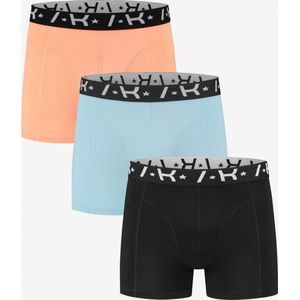 AB Lifestyle - 3-Pack Boxershorts | PAPAYAPUNCH/SKYBLUE/BLACK - Heren - Maat: XS