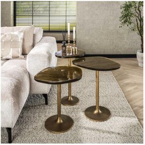 BIjzettafel H50 Eclips - Goud antiek finish