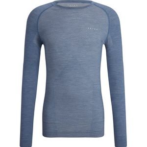 FALKE heren lange mouw shirt Wool-Tech Light - thermoshirt - blauw (capitain) - Maat: S