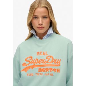 Superdry - Vintage Logo Neon sweatshirt met losse pasvorm - Dames - Truien
