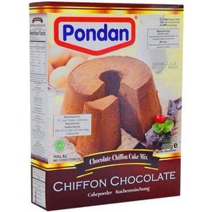 Chiffon Chocolate - chocolade pandan - Chocolate chiffon cake mix - Indonesisch - Sponge cake - sponscake -