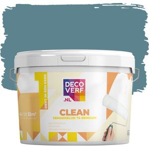 Decoverf clean muurverf oceaanblauw, 4L