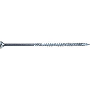 Multifunctionele houtschroef 6,0x130/72 - deeldraad, verzinkt staal, Torx 30, platverzonken kop