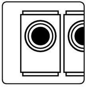 Wasserette bord - kunststof - wit zwart 200 x 200 mm