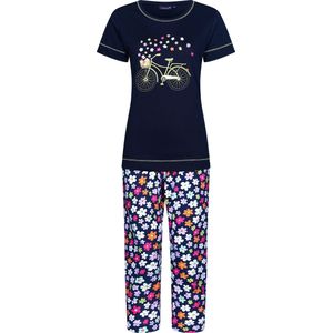 Rebelle Dames Pyjamaset Flower Ride - Blauw - Organisch Katoen - Maat 40