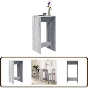 vidaXL Bartafel - Grijs Sonoma Eiken - 51x50x103,5 cm Bartafel - Houten Tafel - Lounge Tafel - Eetkamertafel - Moderne Tafel
