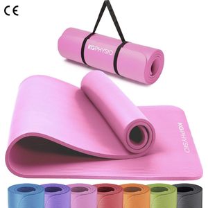 Yogamat en Fitnessmat - 183 x 60 x 1 cm - met Schouderriem - gymnastiekmat - trainingsmat - Yogamat anti slip & eco - Ideaal voor Yoga, Gymnastiek, Training en Thuisgebruik