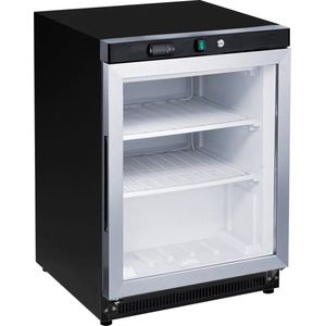 Maxima Vrieskast 200 L - Zwart met Glazen Deur - Professionele Vriezer - Tafelmodel - Speciale Koelcyclus - 200 liter - Diepvries