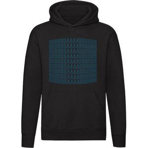 Rraarr | gek | blauw | raar | apart | spacend | herhaling | uniek | Unisex | Trui | Sweater | Capuchon