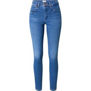 Wrangler High Rise Skinny Dames Skinny Fit Jeans Blauw - Maat W30 X L30