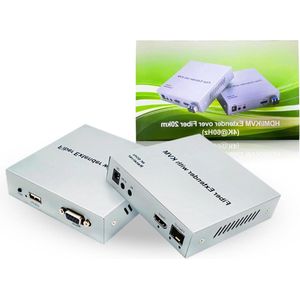 4K Fiber Extender optische transceiver - Video KVM 20KM - HDMI-extender naar HDMI-uitbreidingsadapter - glasvezel - ondersteunt alle systemen - EU-stekker .