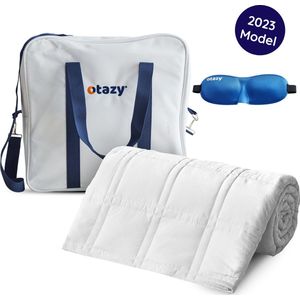 Otazy Verzwaringsdeken voor kinderen 5,5 kg - 140 x 200 cm - Ecru - Weighted blanket - Voor lichaamsgewicht tussen 45 en 55 kg. Mét draagtas en verzwaringsmasker!