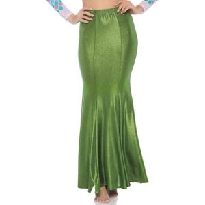 Leg Avenue - Zeemeermin Kostuum - Glimmende Spandex Zeemeermin Rok Groen Alg Plus Size Vrouw - Groen - 3XL / 4XL - Carnavalskleding - Verkleedkleding