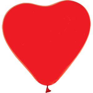 Ballonnen hartjes rood - 50 stuks - Valentijn ballon hartjes rood