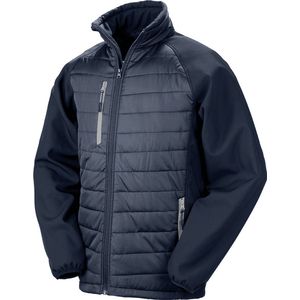 Result Recycled Compass Padded Softshell RT237 - NAVY/GREY - 4XL