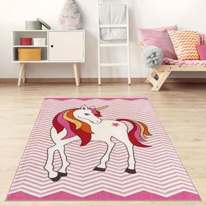 DANCE KIDS EC2049 - UNICORN Vloerkleed kinderkamer - 100cm x 150cm - Dikte 14mm