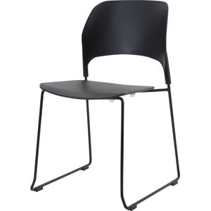 Bronx71® Scandinavische eetkamerstoel Elena zwart - stoel