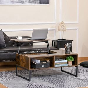 Inspiratie nodig voor je woonkamer? Ontdek deze in hoogte verstelbare bruine salontafel!