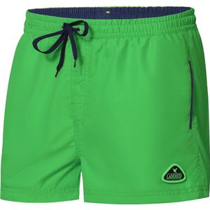 Ladeheid LA-ZA-SWS-1001 Heren Zwembroek - Zwemshorts - met zijzakken en achterzak - sneldrogend - met binnenslip van mesh - Koordsluiting - Polyester - Limoen/Kobalt - M