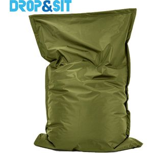Drop & Sit Zitzak Nylon - Olijf - 100 x 150 cm - Voor binnen en buiten
