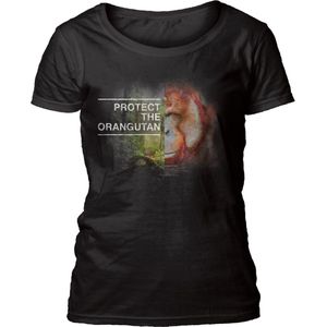 Ladies T-shirt Protect Orangutan Black XXL