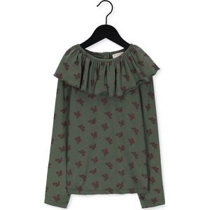 Blossom Kids Isabella Tops & T-shirts Meisjes - Shirt - Groen - Maat 110/116