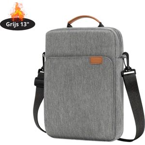 Bovista Laptoptas Krasbestendig - Laptop Sleeve - Rugtas - Schoudertas - Laptoshoes - Kantoortas - Dames & Heren - 13 Inch - Grijs