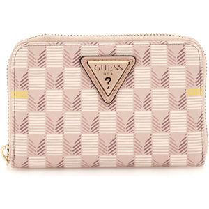 GUESS Portemonnee G Wave SLG Medium Zip Around Wallet Blush Logo Oud roze