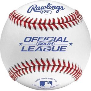 Rawlings - MLB - ROLB1 - Official - Leren Wedstrijdbal - Leather Game Baseball - 9 inch - Wit