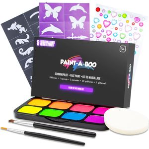 Paintaboo Glow in the Dark Schmink - Schminkset Kinderen - 8 Kleuren