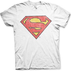 DC Comics Superman Heren Tshirt -L- Washed Shield Wit