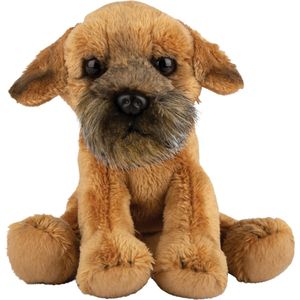Pluche Knuffel Dieren Border Terrier Hond 13 cm - Speelgoed Knuffelbeesten - Honden Soorten