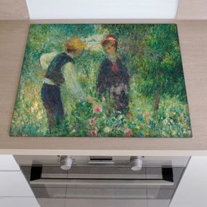 Inductiebeschermer picking flowers | 70 x 52 cm | Keukendecoratie | Bescherm mat | Inductie afdekplaat