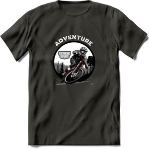 Adventure T-Shirt | Mountainbike Fiets Kleding | Dames / Heren / Unisex MTB shirt | Grappig Verjaardag Cadeau | Maat M