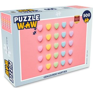 Puzzel Gekleurde hartjes - Legpuzzel - Puzzel 500 stukjes