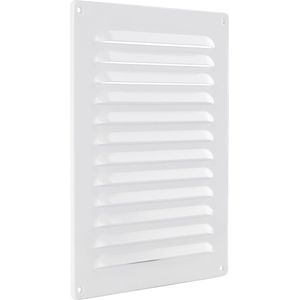 Starx schoepenrooster - 20 x 25 cm - Enkele rij - Aluminium - Wit