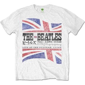 The Beatles - Budokan Set List Heren T-shirt - M - Wit