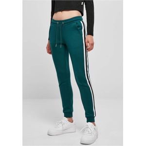 Urban Classics Dames joggingbroek -3XL- College Contrast Wit/Zwart