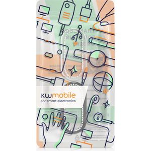 kwmobile 2x kunststof horloge rand bescherming geschikt voor Xiaomi Mi Band 8 Beschermhoes - Glitter beschermhoesje transparant / zwart