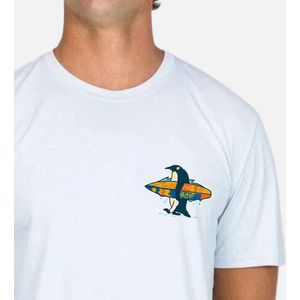 SKINSHIELD - UV Shirt met korte mouwen voor heren - FACTOR 50+ Zonbescherming - Pinguin