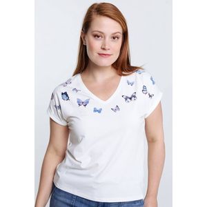 Cassis T-shirt met vlinderprint