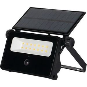 Solar LED schijnwerper - 20W - 800 Lumen - Neutraal wit - Met PIR sensor
