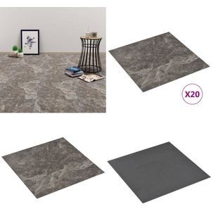 vidaXL Vloerplanken 20 st zelfklevend 1,86 m² PVC zwart marmerpatroon - Vloerplank - Vloerplanken - Vloertegel - Vloertegels