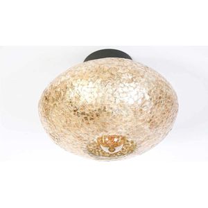 Plafondlamp Apollo 30 cm parelmoer amber 1-lichts