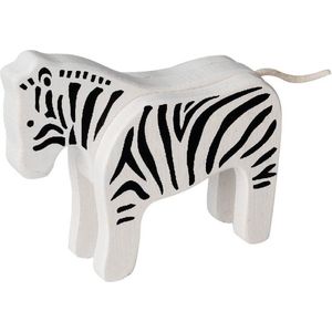 Everearth Speelfiguur Zebra Zwart/wit 13x11x4 Cm