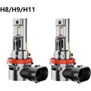 TLVX H8/H9/H11 55Watt Pro Line Perfect Fit LED lampen – 6000K Wit Licht (set 2 stuks), 36000 Lumen Hoge Lichtopbrengst – CANBUS - Auto - Scooter - Motor - Dimlicht - Grootlicht – Mistlicht - Koplampen - Autolamp - Autolampen 12V