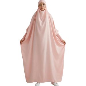 Nivard Islamitische Kleding - Djellaba Dames - Moslim Kleding - Arabisch Dames Kaftan - Alhamdulillah - Roze
