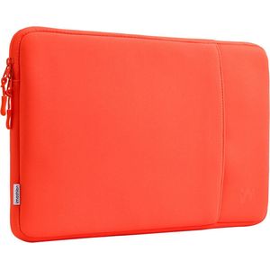 imoshion Laptop Sleeve - Laptophoes geschikt voor 16 inch / 16.2 inch / 15 inch / 15.6 inch / 15.3 inch - imoshion Laptop sleeve met vak - Apricot Crush Orange