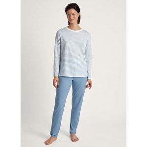 Calida Cotton Stripes Pyjama 48491 Licht Blauw - maat L