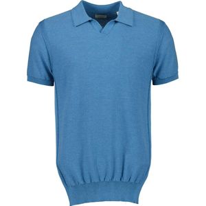 Dstrezzed - Polo Riva Mercury Blauw - Slim-fit - Heren Poloshirt Maat L